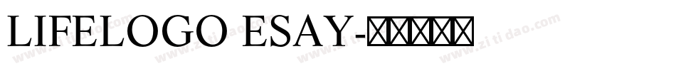 LIFELOGO ESAY字体转换